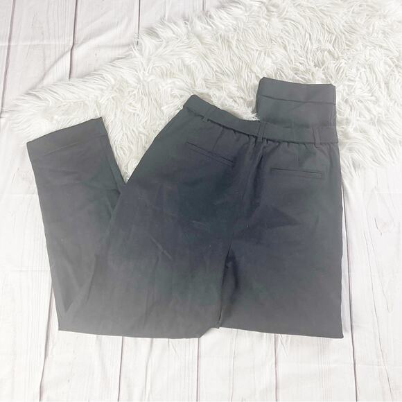 J. Crew Tall D-ring Wool Flannel Women's Pant in Black Size 8T - Picture 4 of 5